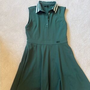 Elegant Green Sleeveless Dress